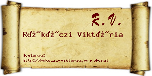 Rákóczi Viktória névjegykártya